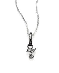 Ippolita | Metallic Pave Diamond & Blackened Sterling Silver Number Charm | Lyst