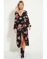 forever 21 black dress with red flowers
