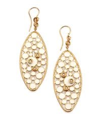 Roberto Coin | Metallic Bollicine Diamond, Enamel & 18k Yellow Gold Oval Drop Earrings | Lyst