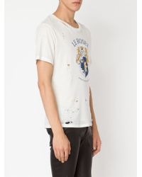 Enfants Riches Deprimes White 'le Rosey' Distressed T-shirt
