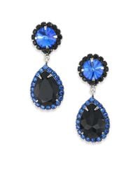 DANNIJO | Black Monaco Crystal Drop Earrings | Lyst