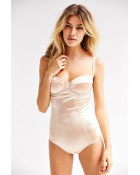bodysuit satin pink bustier kimchi