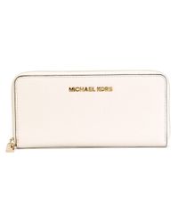 Michael Michael Kors Leather Bedford Wallet In Metallic Lyst