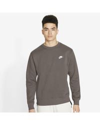 Nike club fleece olive grey hotsell