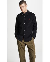 Polo Ralph Lauren Corduroy Shirt in Black for Men - Lyst