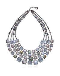 Antica Murrina - Gray Atelier Byzantium - Grey Murano Glass & Silver Leaf Choker - Lyst