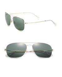 Gucci | Metallic Mirrored 58mm Square Sunglasses | Lyst