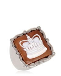 Amedeo | Metallic Royal Crown Cameo Ring for Men | Lyst