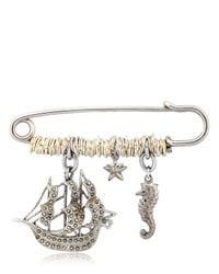 Maria Zureta | Metallic Marine Sterling Silver Safety Pin | Lyst