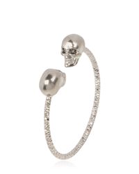 Alexander McQueen | Metallic Twin Skull Bracelet | Lyst