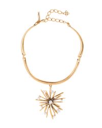 Oscar de la Renta | Metallic Russian Gold & Pearl Starburst Necklace | Lyst