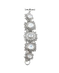 Oscar de la Renta | Metallic Sunburst Crystal Bracelet | Lyst