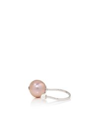 Delfina Delettrez | White Gold And Light Pink Pearl Ring | Lyst
