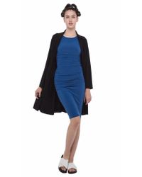 Norma Kamali | Blue Shirred Teaser | Lyst