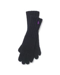 Polo Ralph Lauren | Black Wool-blend Gloves | Lyst