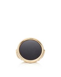 Ginette NY | Metallic Black Onyx Disc Ring | Lyst