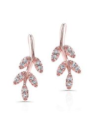 Anne Sisteron - Metallic 14kt Rose Gold Diamond Branch Stud Earrings - Lyst