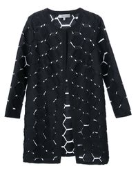 MILLY Black Hexagon Panel Jacket