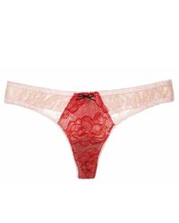 Fleur du Mal | Pink Rose Lace Thong | Lyst