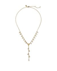 Rebecca Minkoff | Metallic Crystal Dainty Stone Y Necklace | Lyst