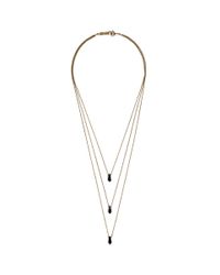 Isabel Marant | Metallic Three Tier Buffalo Horn Necklace | Lyst