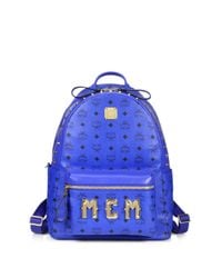MCM | Blue Visetos Stark Monogram Backpack for Men | Lyst