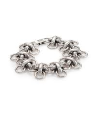 Giles & Brother | Metallic X Knot Chain Bracelet | Lyst
