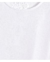 white fine knit jumper womens