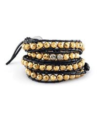 Anne Sisteron - Metallic Small Pyrite Bead Wrap Bracelet - Lyst