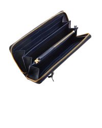 Balenciaga Giant Money Edge Line Leather Zip Wallet In Navy Blue Lyst Balenciaga Giant Money Edge Line Leather Zip Wallet In Navy Blue Lyst