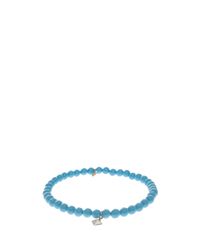Sydney Evan | Blue Pyramid Charm Bracelet | Lyst
