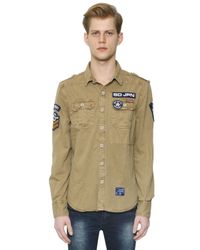 Superdry | Natural Cotton Drill Army Shirt for Men | Lyst