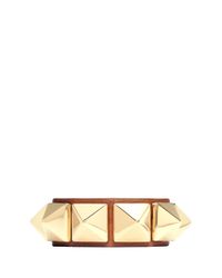Valentino | Brown Rockstud Large Leather Bracelet | Lyst