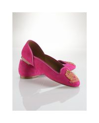 Polo Ralph Lauren | Purple Matalyn Suede Flat | Lyst