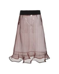 Marni Purple Hejira Stripe Organza Skirt