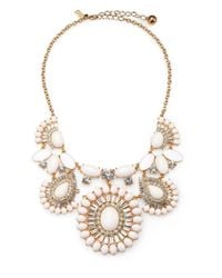 kate spade new york | White Capri Garden Cabochon Cluster Statement Necklace | Lyst