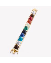 Eddie Borgo - Multicolor Gemstone Pyramid Bracelet - Lyst