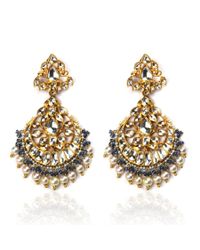 Sanjay Kasliwal - Blue Diamond Chandelier Earrings - Lyst