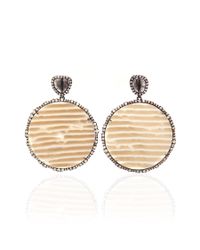 Kimberly Mcdonald - Natural Diamond Slice And Irregular Diamond Earrings - Lyst