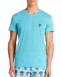 Vilebrequin | Blue Classic V-neck Tee for Men | Lyst