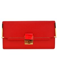 Lanvin - Red Partition Clutch Bag - Lyst