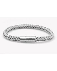 Tateossian | Metallic Silver B Pop Steel Bracelet In White for Men | Lyst