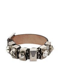 Alexander McQueen | White Metal Loop Bracelet | Lyst