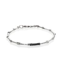 John Hardy | Metallic Bamboo Black Sapphire & Sterling Silver Lava Slim Bracelet | Lyst