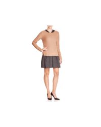 VINCE | Brown Ribbed Sweater | Lyst