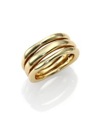 Ippolita | Metallic Glamazon 18k Yellow Gold Threerow Squiggle Ring | Lyst