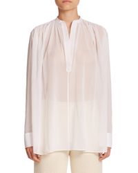 Helmut Lang | White Voile Poet Shirt | Lyst