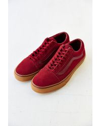 vans gum sole red