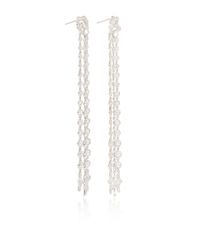 Wendy Yue | Metallic White Sapphire Chain Drop Earrings | Lyst