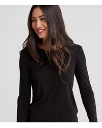 eileen fisher silk jersey crew neck top